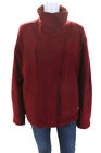 Akris Womens Silk Mock Neck Full Zipper Jacket Red Size 12