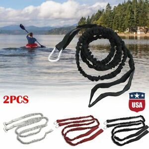 2x Kayak Canoe Elastic Paddle Leash Safety Fishing Rod Lanyard Accessories Rope