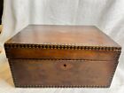 Very Nice ANTIQUE ENGLISH Marquetry Inlaid Wood Box 19TH C.