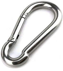 New ListingLarge Carabiner Clip,5-1/2 Inch Heavy Duty Stainless Steel Spring Snap Hook for