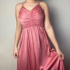 Vintage Unbranded Pink Sparkle Full Length Long Formal Gown Dress Size XS/S