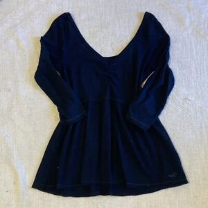 Y2KSTYLE Black Hollister Babydoll Top Women's Size Small