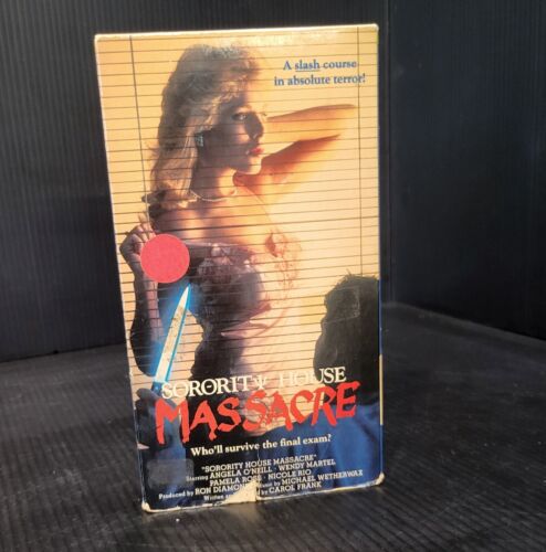 Sorority House Massacre VHS Cult Horror Slasher 80s Video Store Tape OOP B Movie