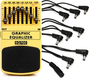 Behringer EQ700 Graphic Equalizer Pedal + Truetone MC8 Value Bundle
