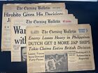 Lot of 3 WW2 Newspaper Documenting the Surrender ☆ Vintage WWll Historical