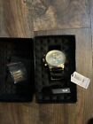 NEW VESTAL METRONOME GOLD/BLACK METCA08 Mens Watch With Extra Links. New In Box