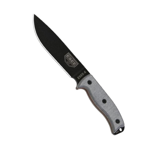 New ListingESEE Knives 6 Black Plastic Handle High Carbon Stainless Steel Fixed Blade Knife