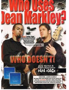 2001 DEAN MARKLEY Blue Steel Guitar Strings PAPA ROACH Vintage Print Ad