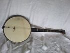 1920's Banjo Bruno Open Back 4 String With Mother Of Pearl Inlaid On Handle