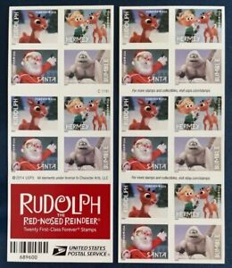 Rudolph Christmas 5021-5030 US Stamps 2015 (Book of 20) 4 ever. See bonus