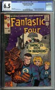 FANTASTIC FOUR #45 CGC 6.5 OW/WH PAGES // 1ST APPEARANCE OF THE INHUMANS 1965