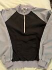 Vintage 80s Mrs. Duckworth Anorak Jacket Pullover 1/2 Zip Black Grey Mens XL