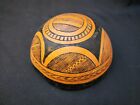 Vintage Incised Fulani African Calabash Gourd Hand Made Ornamental Bowl B15