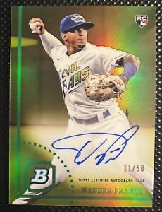 New Listing2022 Bowman Heritage Wander Franco Chrome Rookie Auto Gold #’d 11/50 Rays