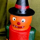Vintage Germany Halloween Pumpkin Man  Paper Mache Candy Container