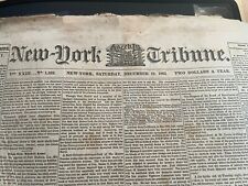CIVIL WAR NEWSPAPER, NY TRIBUNE 19 DEC, 1863, WAR NEWS, SLAVERY ISSUES ETC