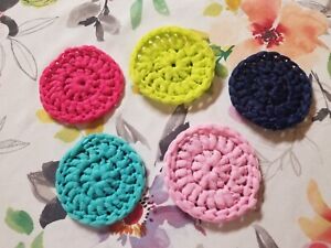 Crochet Nylon Net Dish Scrubbies Pot Scrubbers/Kitchen Scrubby Handmade Lot of 5