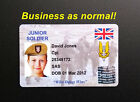Personalised Child's Kids Soldier SAS Special Forces Novelty Fake ID Card