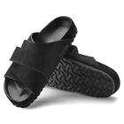Birkenstock Men's Kyoto Exquisite Slide Sandals Leather Black EU 44 US 11