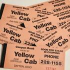 Vintage yellow cab coupon book unused taxicab script complete booklet NOS