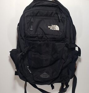 The North Face Recon Black Flexvent Backpack Book Gym 2 Shoulder Strap Bag