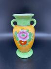 New ListingVintage Ceramic Japanese Handled Vase with Floral Design – Made In Japan  E2