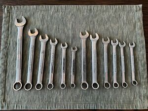 Craftsman Combination Wrench Set 12 pc Vintage Made in USA VV Series SAE/Metric