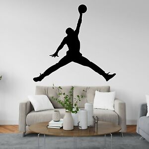 MICHAEL JORDAN JUMPMAN Basketball Wall Decal Sticker Bedroom Sports Decor Vinyl