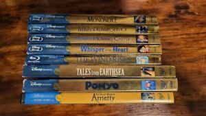 Studio Ghibli Lot - 8 Disney Bluray/DVDs with Slipcases! Kiki Mononoke Howl Wind