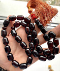 Natural Baltic Amber Big Islamic Prayer Rosary 74g Cherry 33 Beads Tesbih Misbah