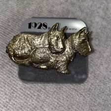 Vintage 1928 Jewelry Co. Dogs Brooch Pin  Art Deco Style