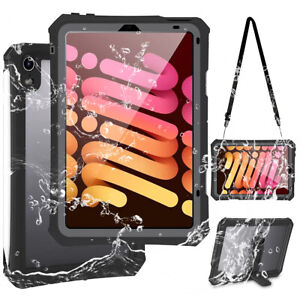 For iPad Mini 6th Generation Waterproof Case Full Body Shockproof WithPen Holder