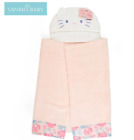 Hello Kitty Sanrio Baby Bath Poncho - Cotton Blend, Hooded, Snap Buttons, 90x55c