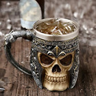 Pankerouc Viking Drinking Skull Mug，Medieval Style Skull Skeletons Coffee Mug