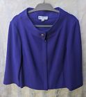 Vintage St. John Knit Purple Wool Blend Jacket Size 16 Gently Pre-Owned