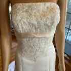 Davids Ivory Embordered Strapless Empire Waist Wedding Gown Bridal Dress Size 10