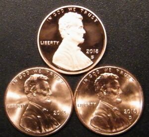 2018 P&D&S Lincoln Shield Cent Gem Proof and Uncirculated Penny Set 2018 PDS