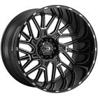 22x14 Black Milled Wheels Vision 404 Brawl 6x5.5/6x139.7 -76 (Set of 4)  106.2
