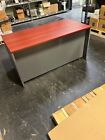 Executive Desk and Credenza Set by Geiger Office Furniture in Cherry finish wood