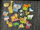Melissa & Doug Wooden Animal Magnets Educational Learning Classroom Lot of 16