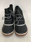 Sorel Out n About Lace Up Black & White Boots Sz 8