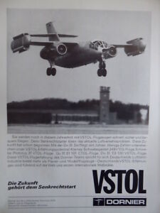 4/1970 PUB DORNIER V/STOL DO 31 E3 AIRCRAFT AIRCRAFT ORIGINAL GERMAN AD