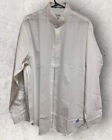 J Peterman Frontier / Poet Collar Button Shirt  - Mens Medium White - 26Wx32L