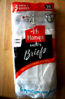 HANES 1997 VINTAGE MEN'S 3 PACK WHITE BRIEFS/SIZE 38/NEW/NOS/USA/IMPERFECT