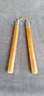 Vintage Wood Nunchucks With Swivel Chain 12” Long For Display Only