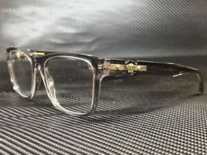 VERSACE VE3303 593 Transparent Grey Rectangle 55 mm Men's Eyeglasses