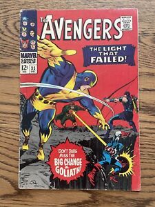 AVENGERS #35 (Marvel 1966) 2nd appearance of the Living Laser! Silver Age FN/VG