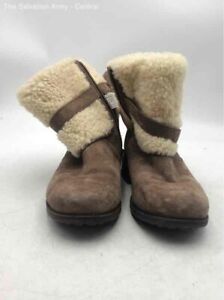 UGG Womens Blayre 1006039 Brown Suede Side Zipper Ankle Snow Boots Size 9