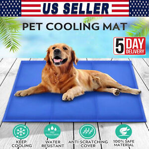 Pet Self Cooling Gel Mat Cool Mat For Dogs Cats Pad Bed Mattress Heat Relief USA