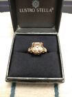 SIZE 8 MADE WITH 8.7 CT SWAROVSKI CRYSTAL RING VERMEIL YG/OVER 925S (179)